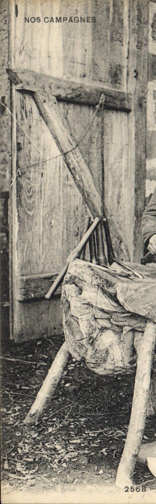 VINTAGE POSTCARD Drill Folklore a sabot-maker TOP