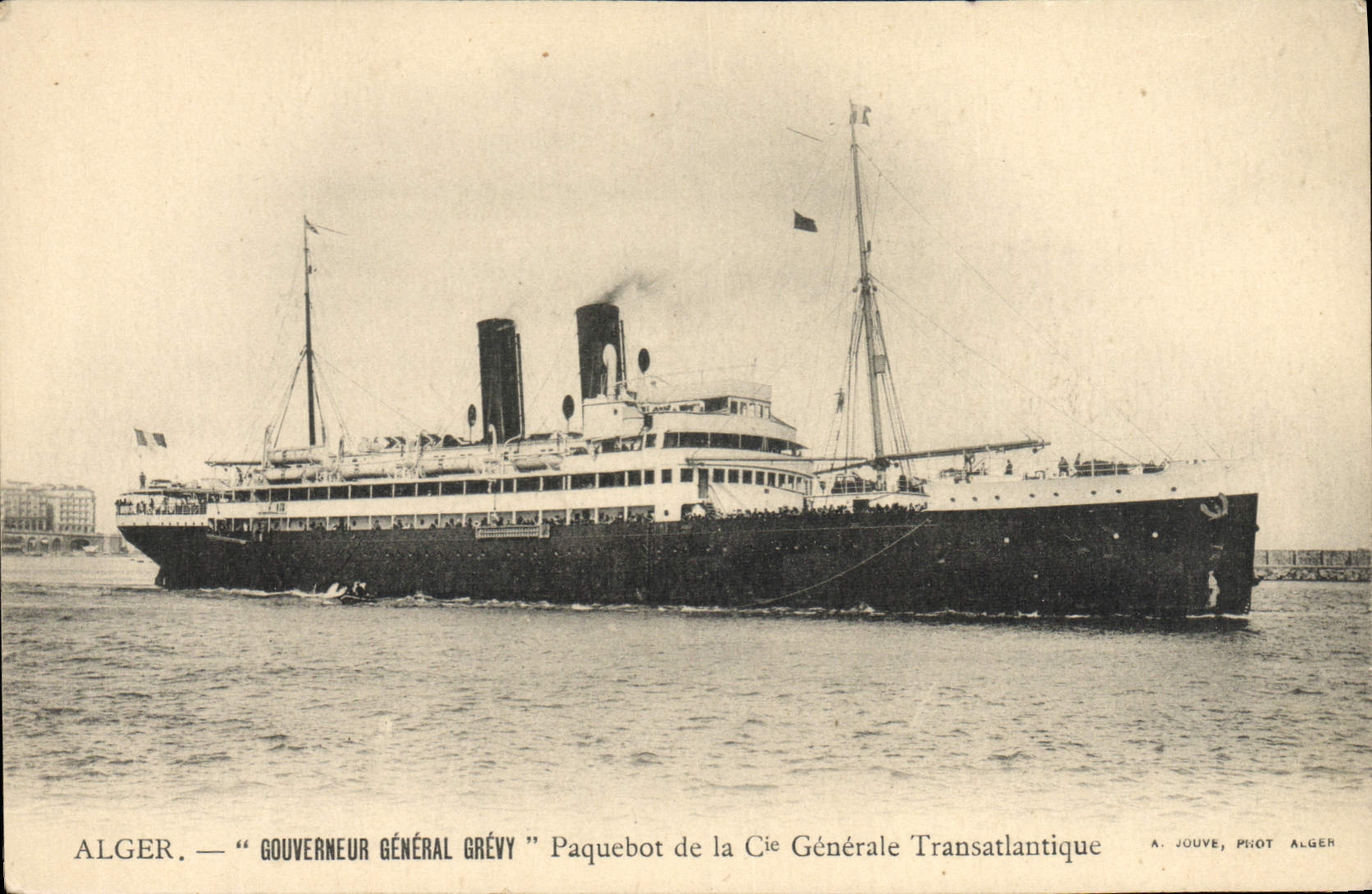CPA Bateau Paquebot de la Cie Generale Transatlantique Gouverneur General Grevy