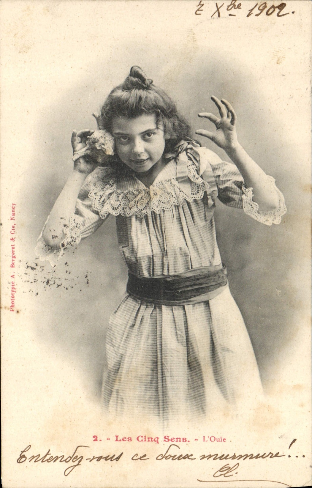 VINTAGE POSTCARD Fantasy Children five directions hearing