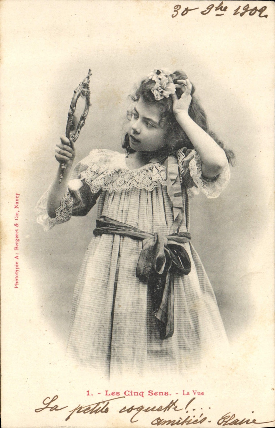 VINTAGE POSTCARD Fantasy Children five directions sight