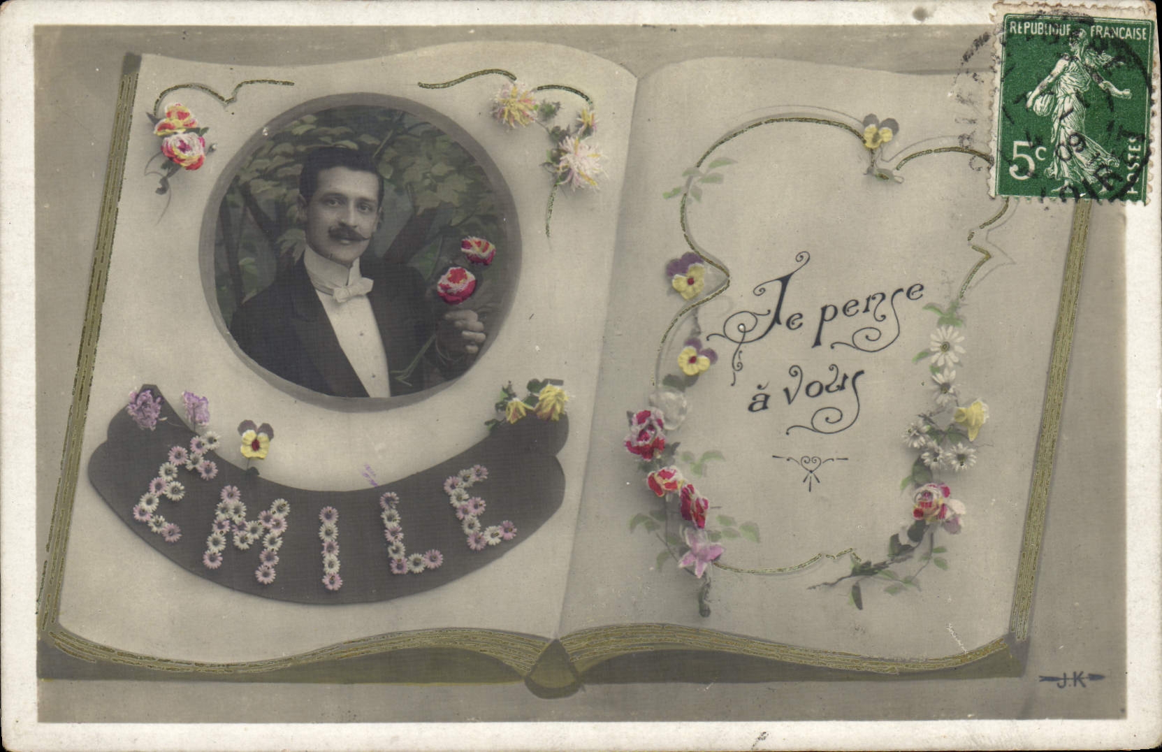 CPA Fantaisie Prenom Emile 