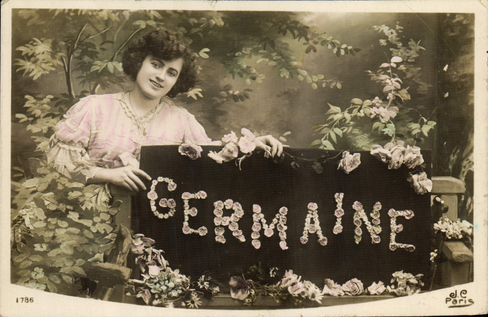 CPA Fantaisie Prenom Germaine
