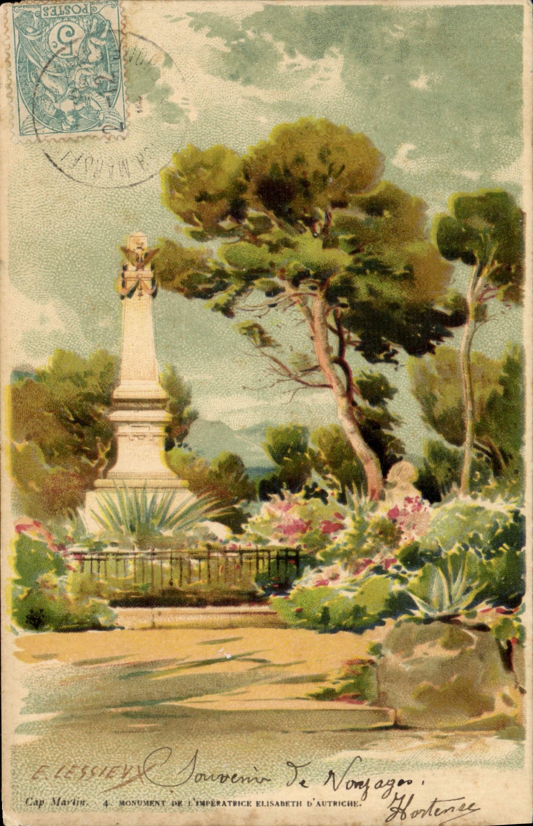 CPA Fantaisie Illustrateur Cap Martin