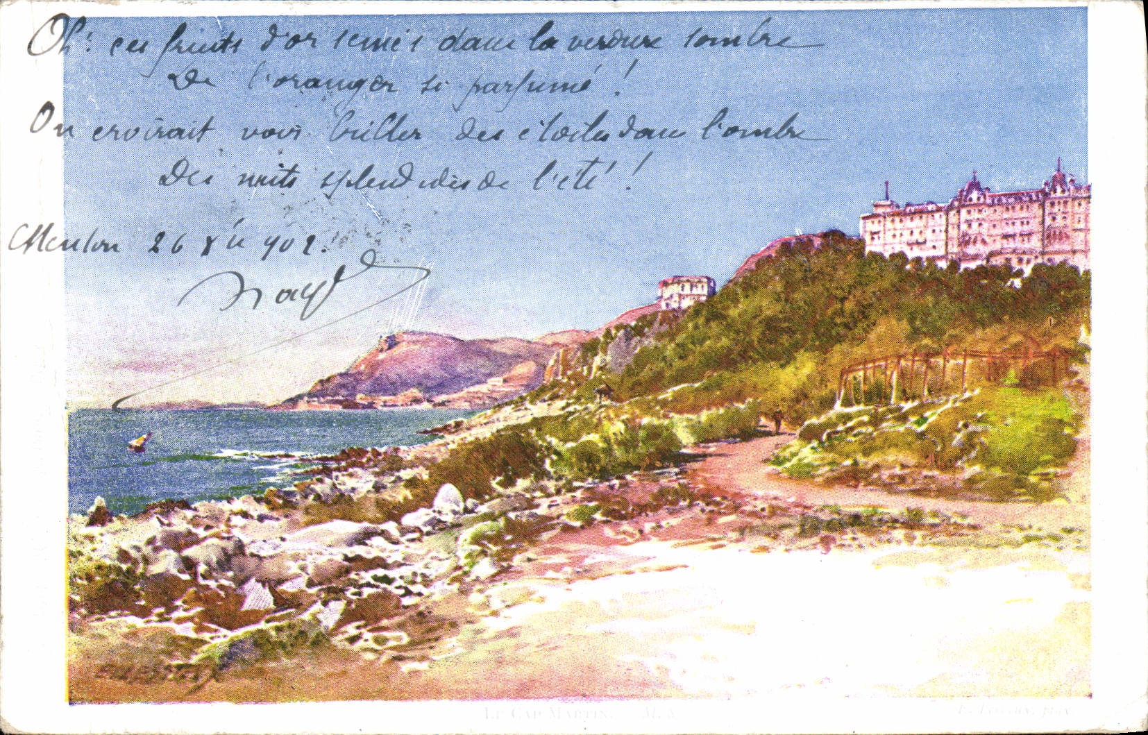 CPA Fantaisie Illustrateur Le Cap Martin