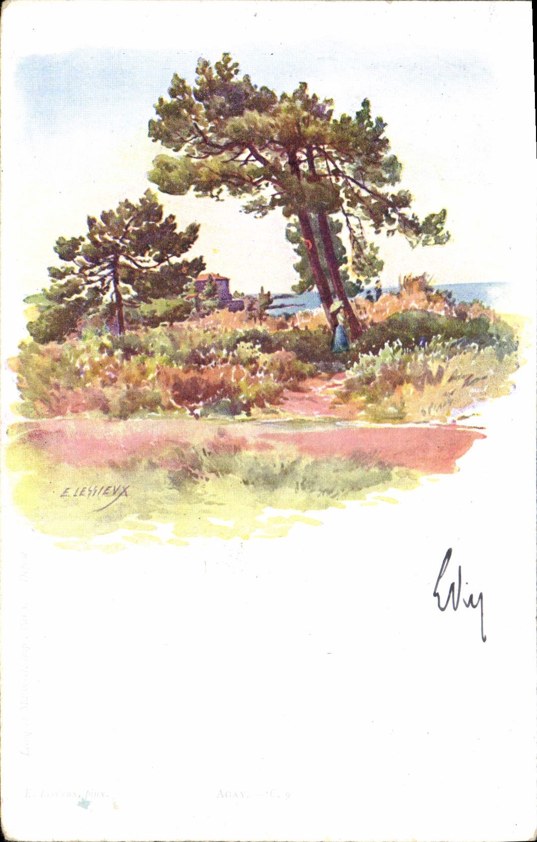 VINTAGE POSTCARD Fantasy Agay Illustrator