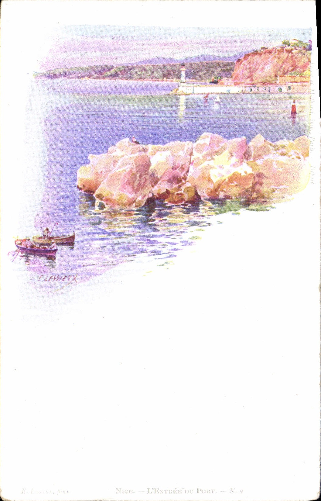 CPA Fantaisie Illustrateur Nice L'entree du port