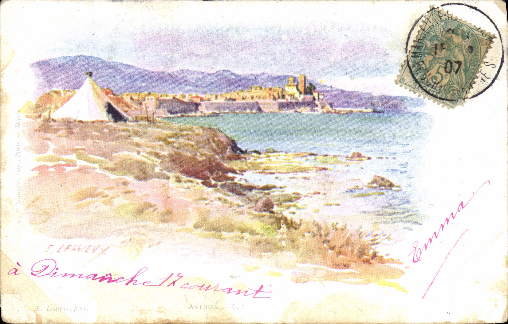 CPA Fantaisie Illustrateur Antibes