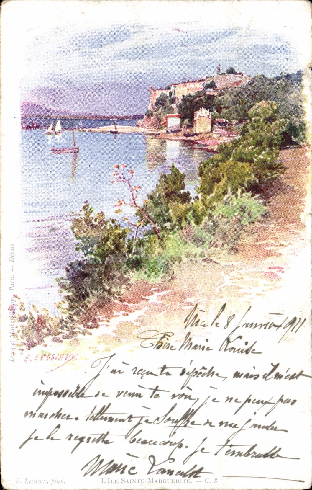 CPA Fantaisie Illustrateur L'ile Sainte Marguerite