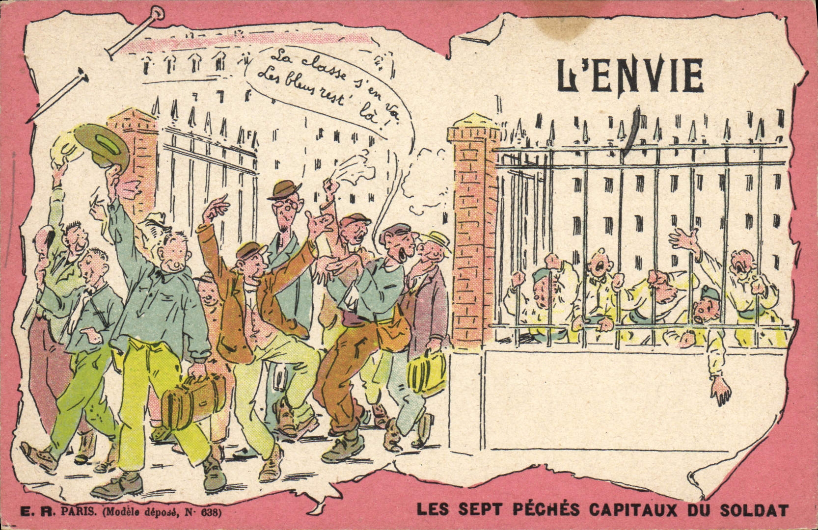 CPA Militaria L'envie Sept Peches Capitaux du soldat