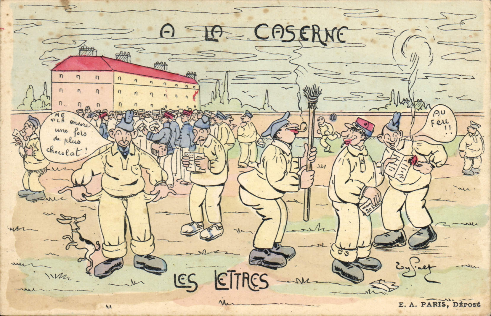 CPA Militaria Les lettres