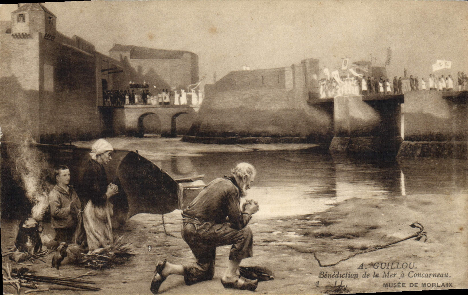 CPA Folklore A Guillou Benediction de la mer a Concarneau Musee de Morlaix 