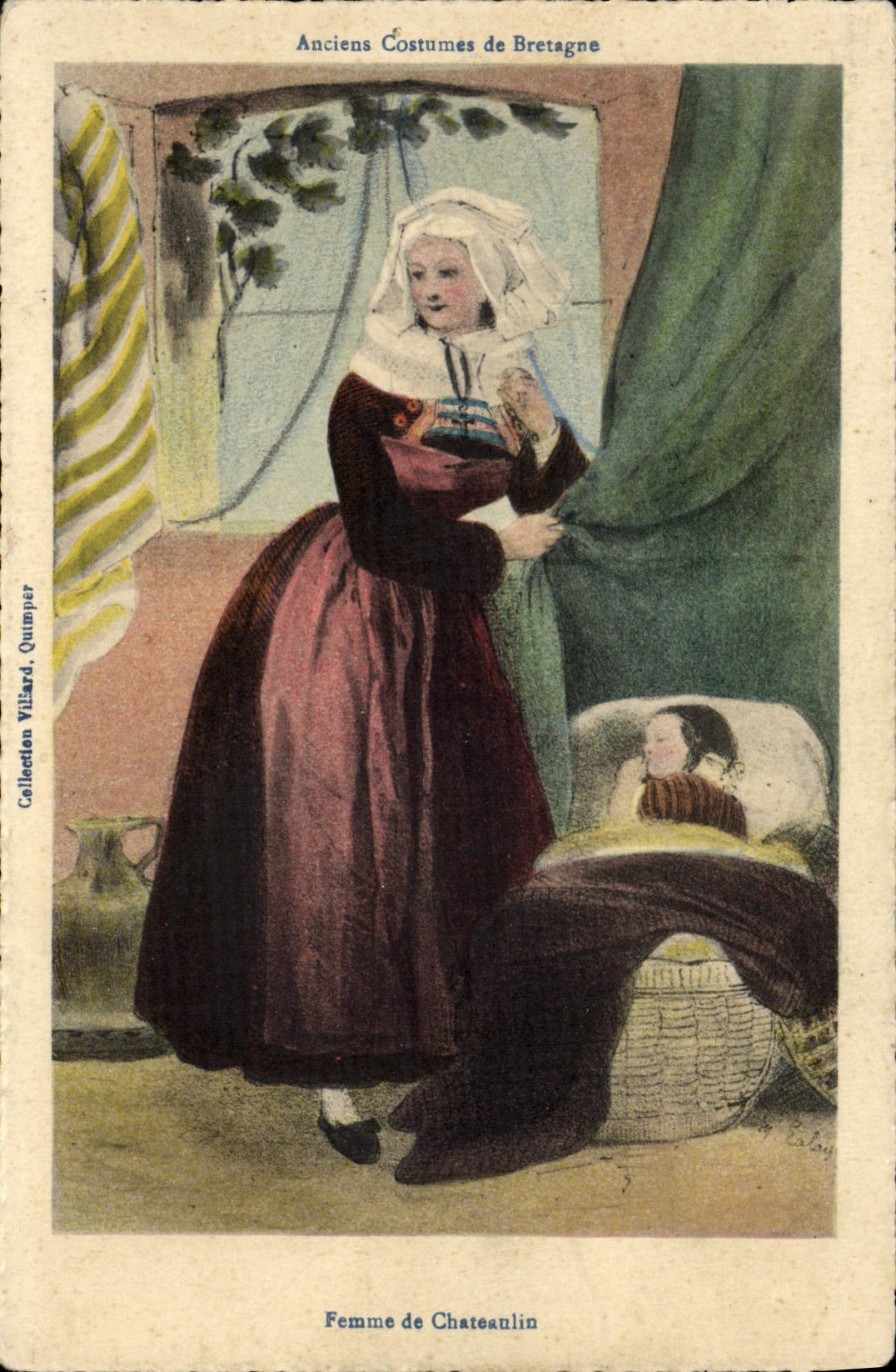 CPA Folklore Bretagne Femme de Chateaulin 