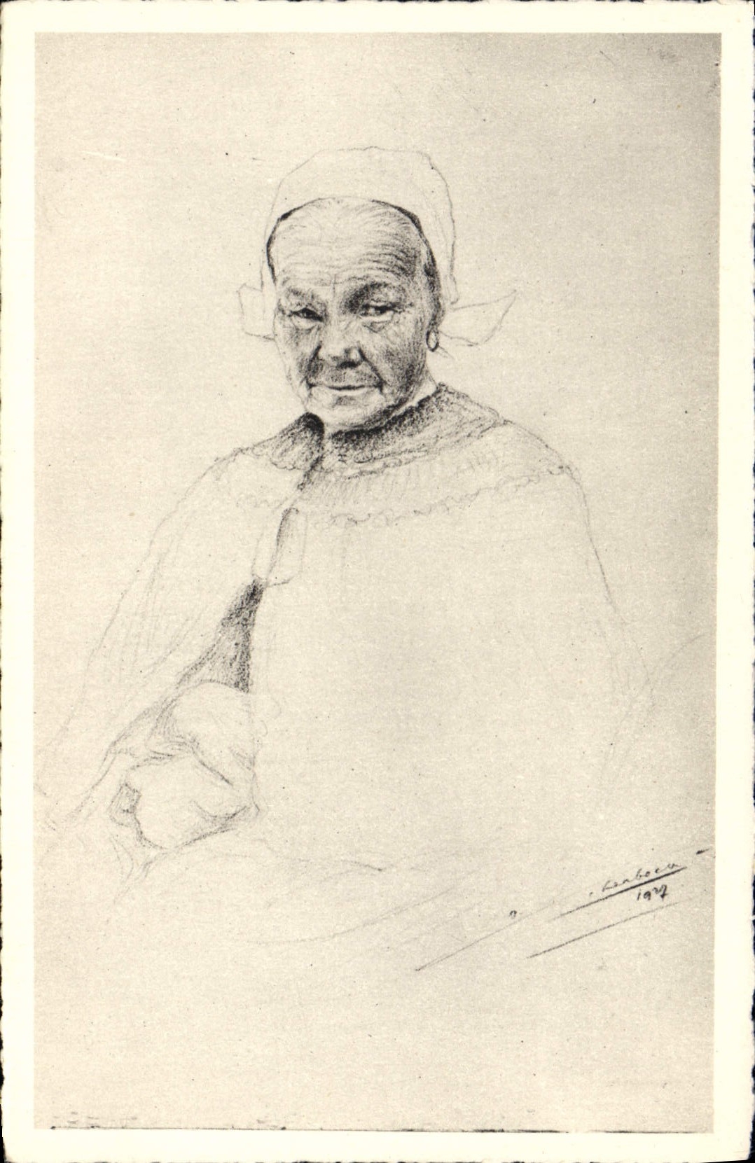 CPA Folklore Tetes de Bretagne Femme