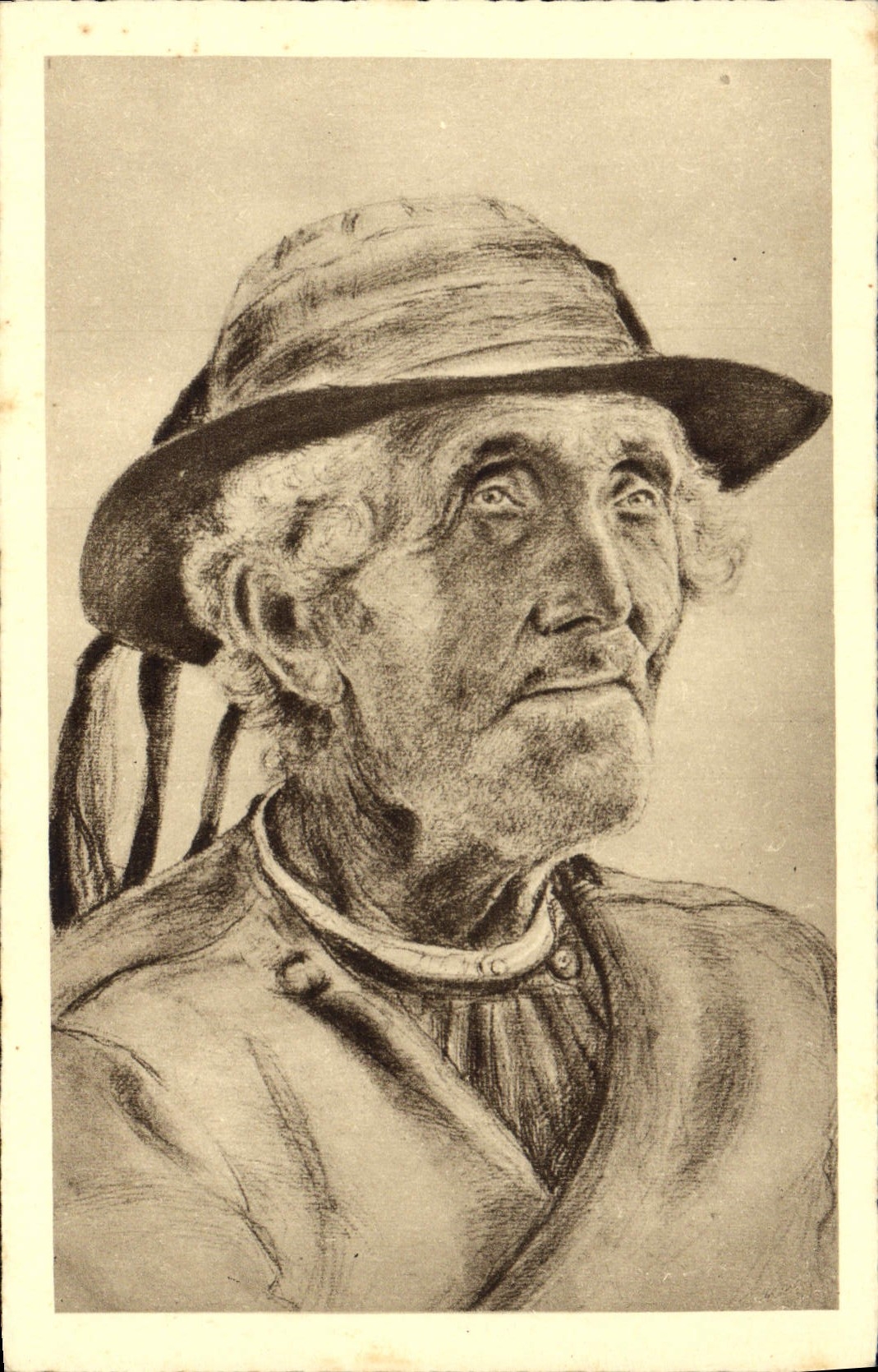 CPA Folklore Tetes de Bretagne Homme