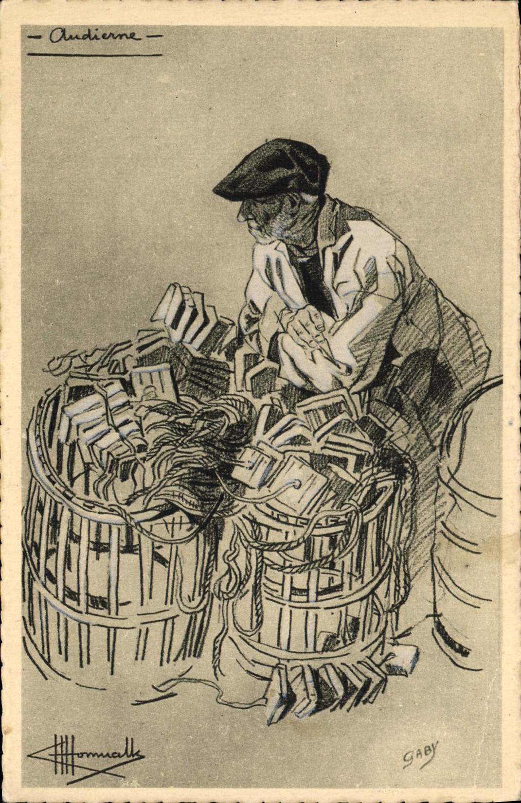 CPA Folklore Charles Homualk Audierne Finistere 