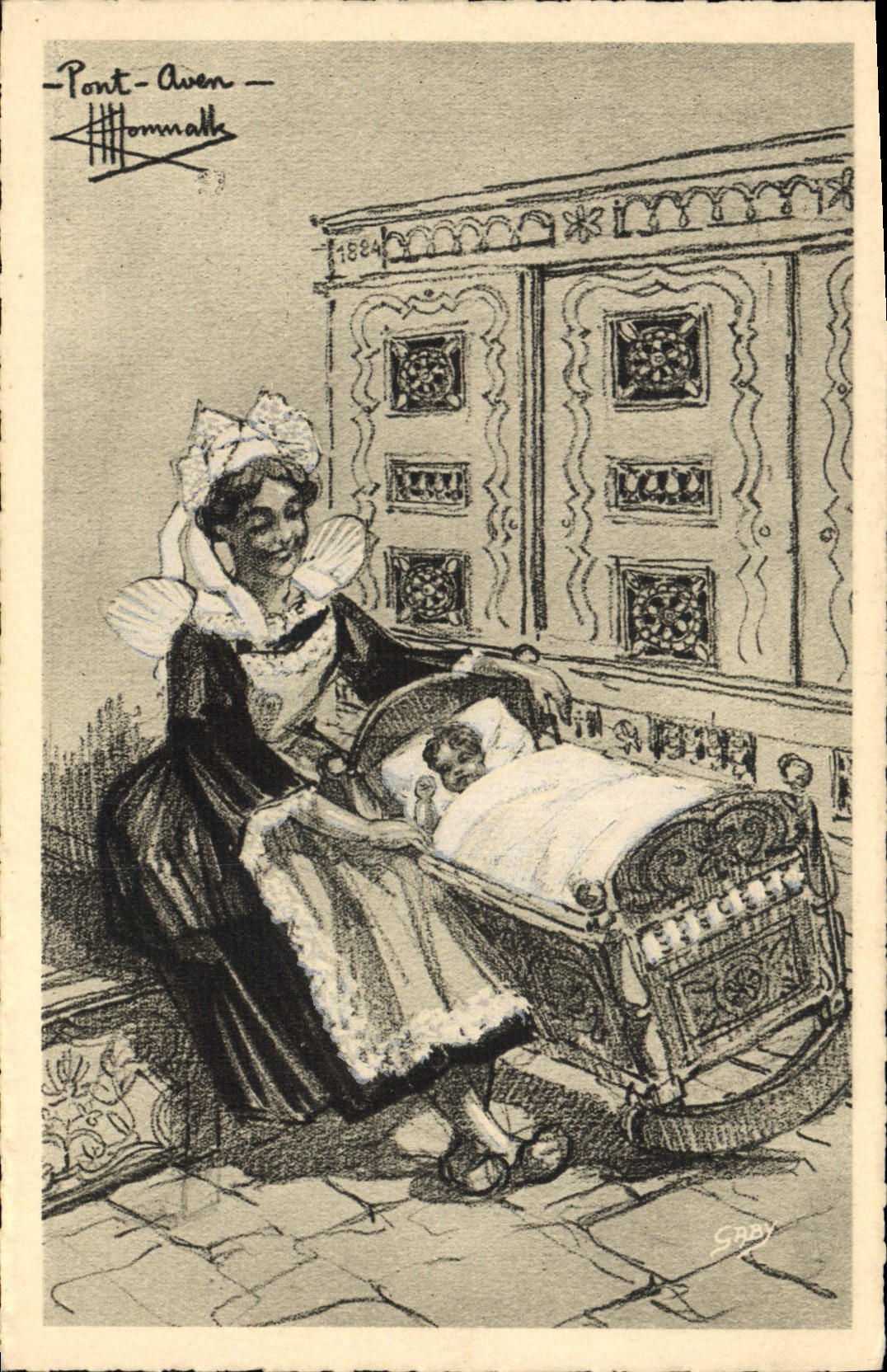 CPA Folklore Charles Homualk Pont Aven Finistere