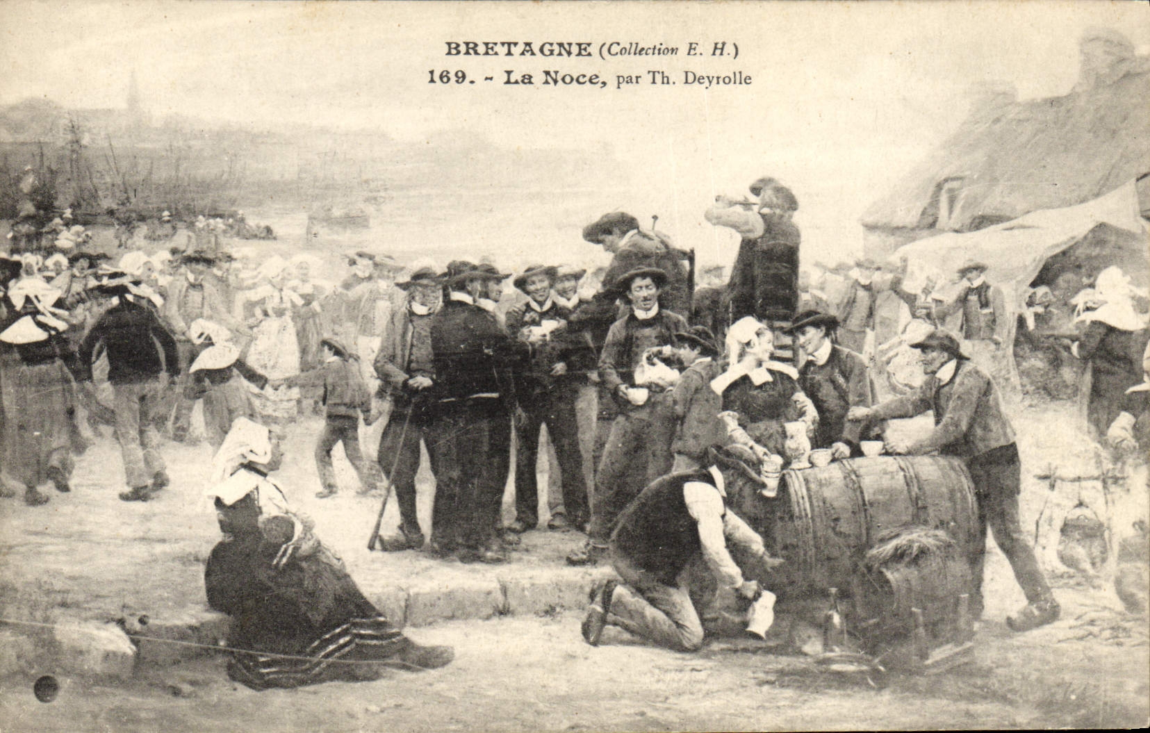 CPA Folklore La noce par Th Deyrolle Mariage