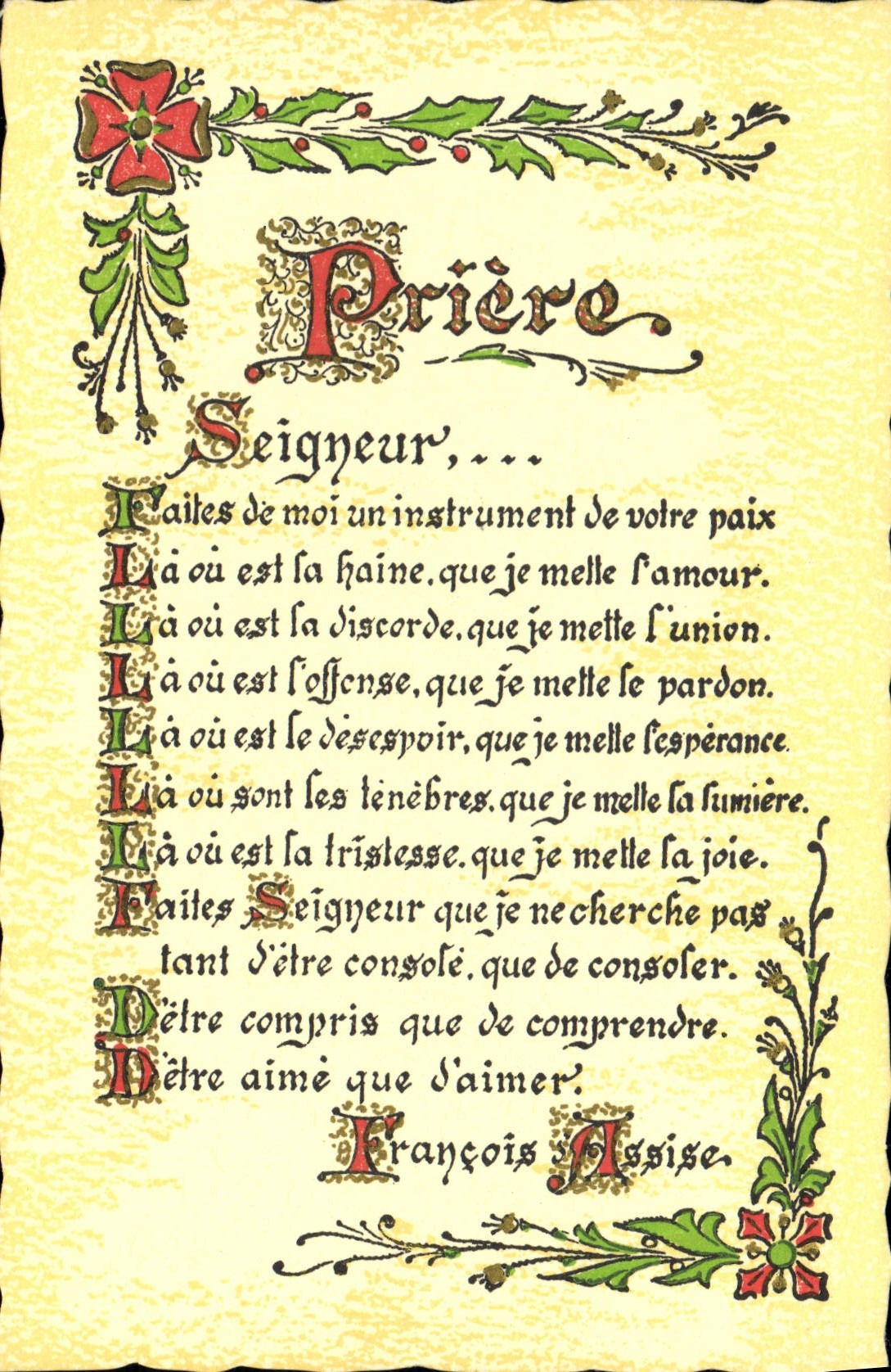 VINTAGE POSTCARD Fantasy Currency Sitted François Prayer