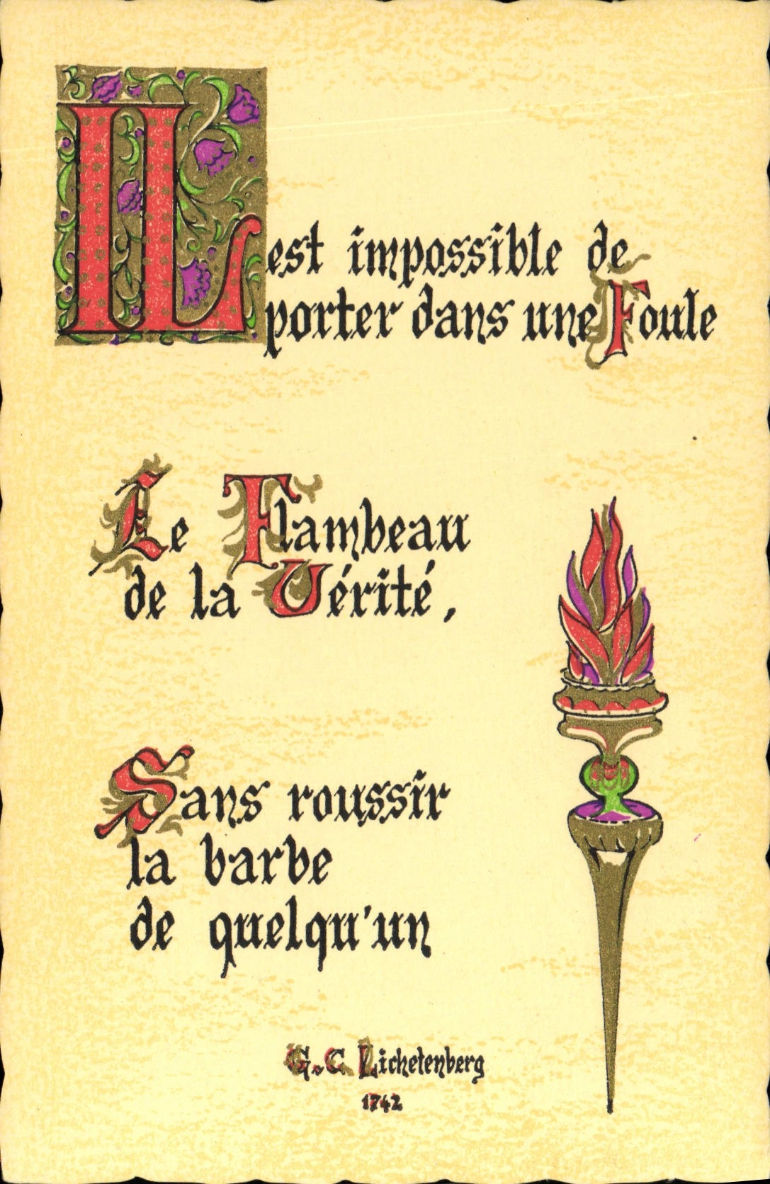 VINTAGE POSTCARD Fantaisie Currency It is impossible to carry in a Lichetenberg crowd