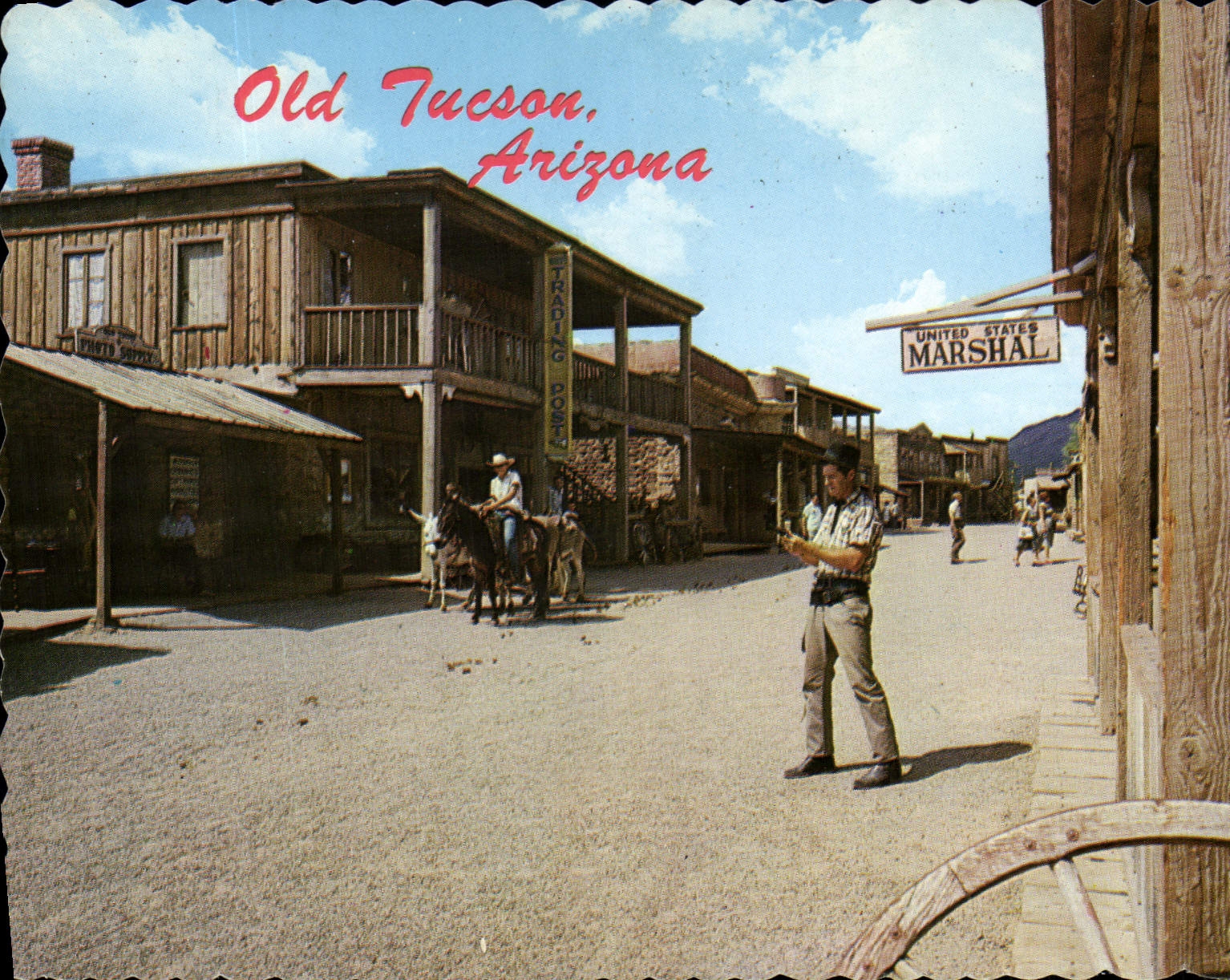 MODERN CARD Far West Cow US Servant boy Marshall Old tucson Arizona