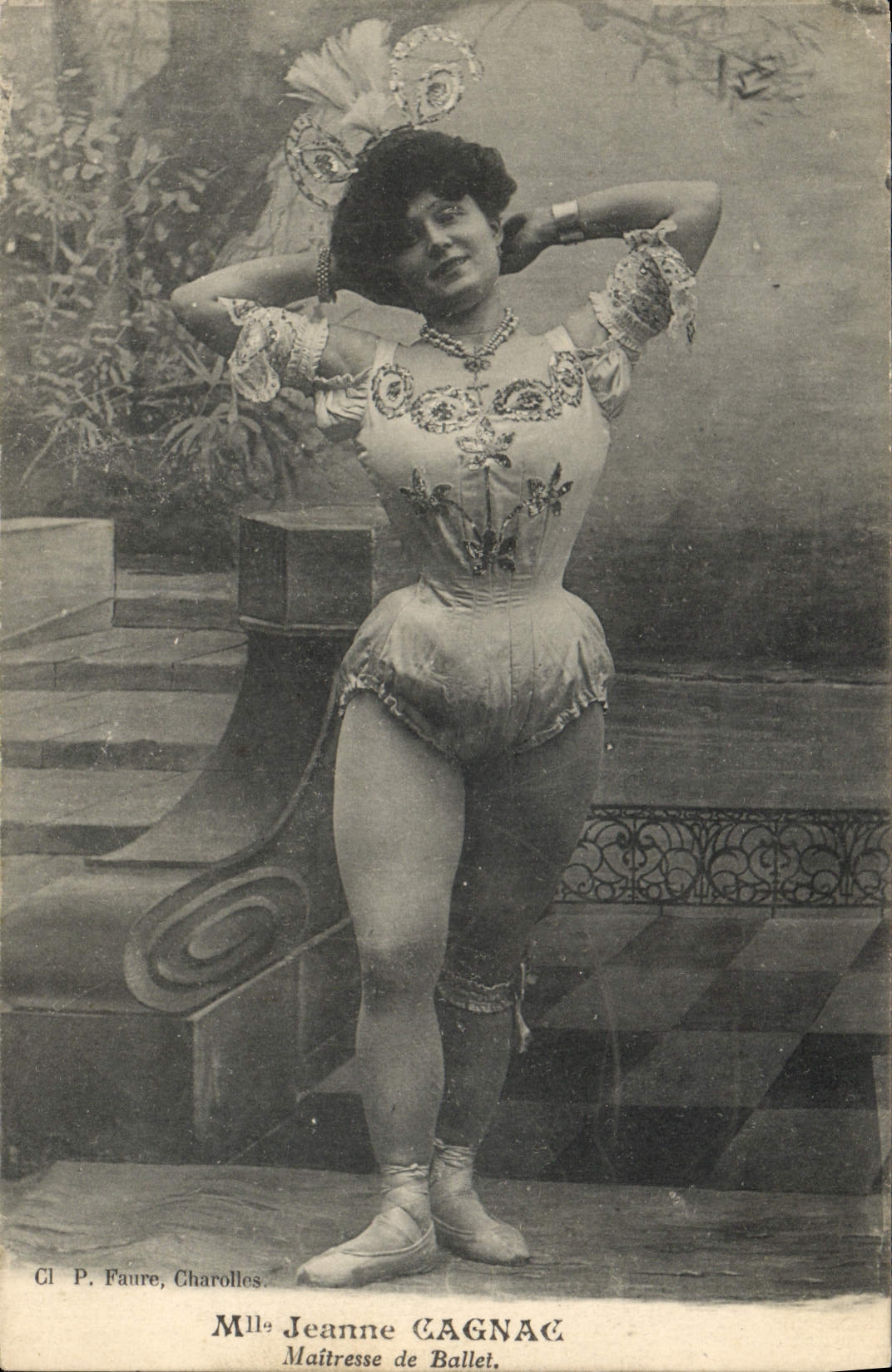 VINTAGE POSTCARD Fantaisie Dances Woman Miss Ballet mistress Jeanne Cagnac