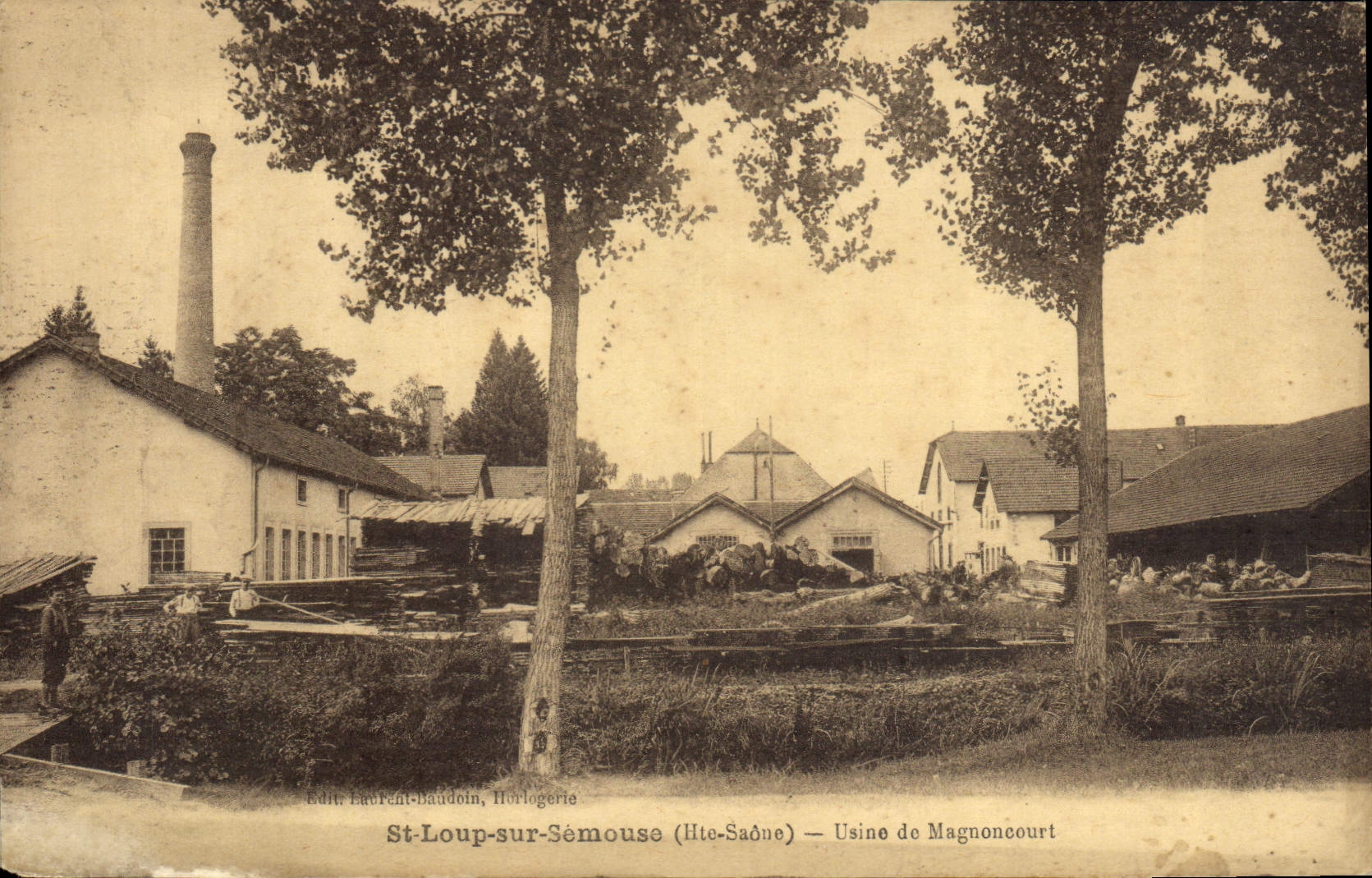 VINTAGE POSTCARD St Wolf on Semouse Machines of Magnoncourt