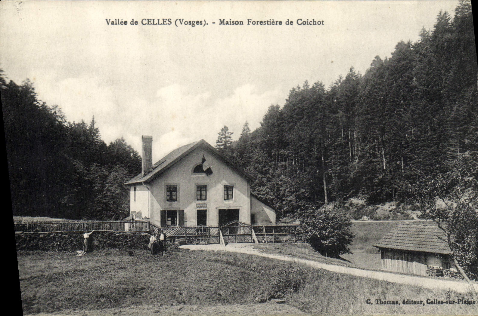 VINTAGE POSTCARD Valley of Those the Vosges house forestiere of Colchot