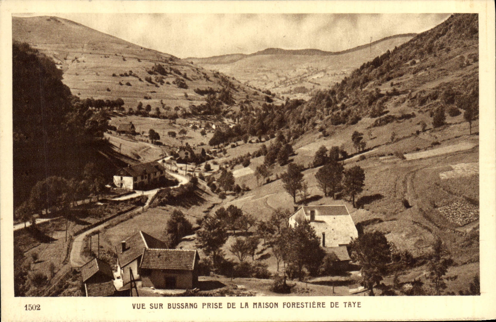CPA Vue sur Bussang prise de la Maison forestiere de Taye