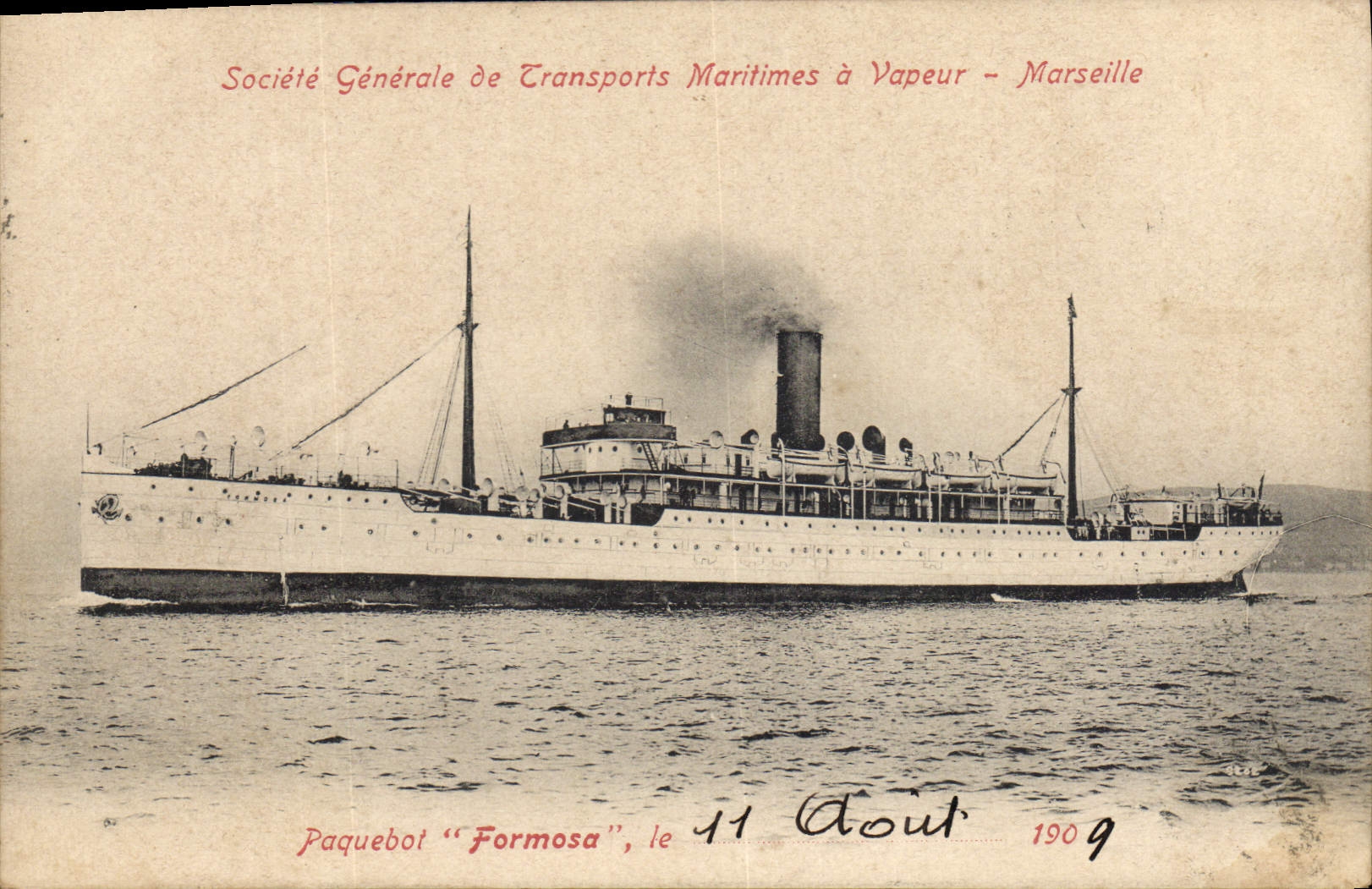 CPA Bateau Paquebot Formosa MArseille