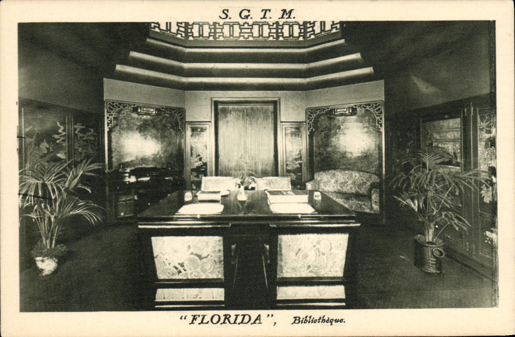 CPA Bateau Paquebot SGTM Florida Bibliotheque