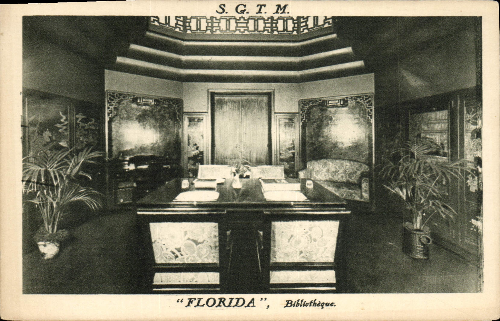 CPA Bateau Paquebot SGTM Florida Bibliotheque