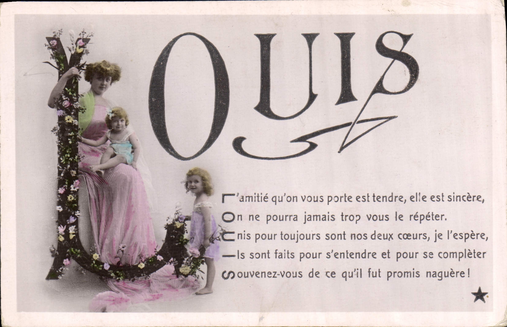 CPA Fantaisie Prenom Louis 