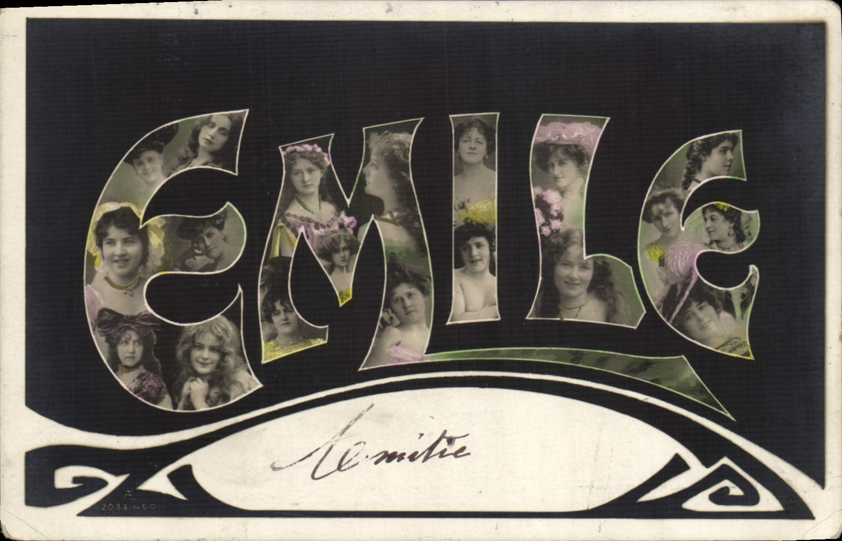 VINTAGE POSTCARD Fantasy Emile First name