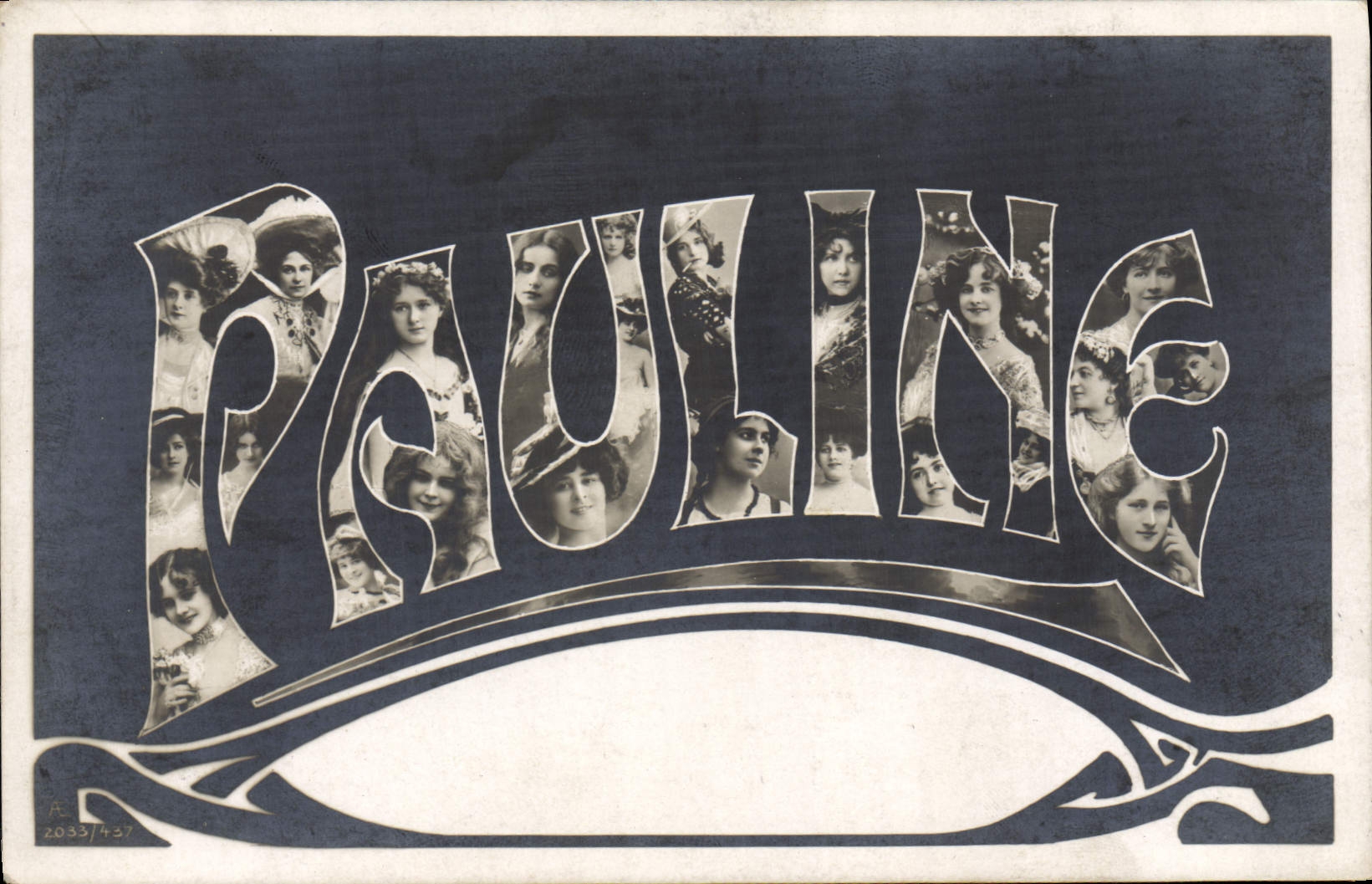 VINTAGE POSTCARD Fantasy Päuline First name