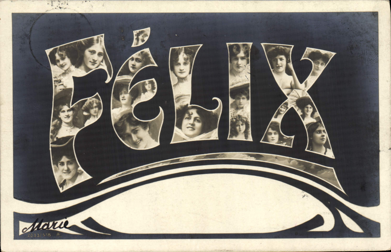 CPA Fantaisie Prenom Felix 