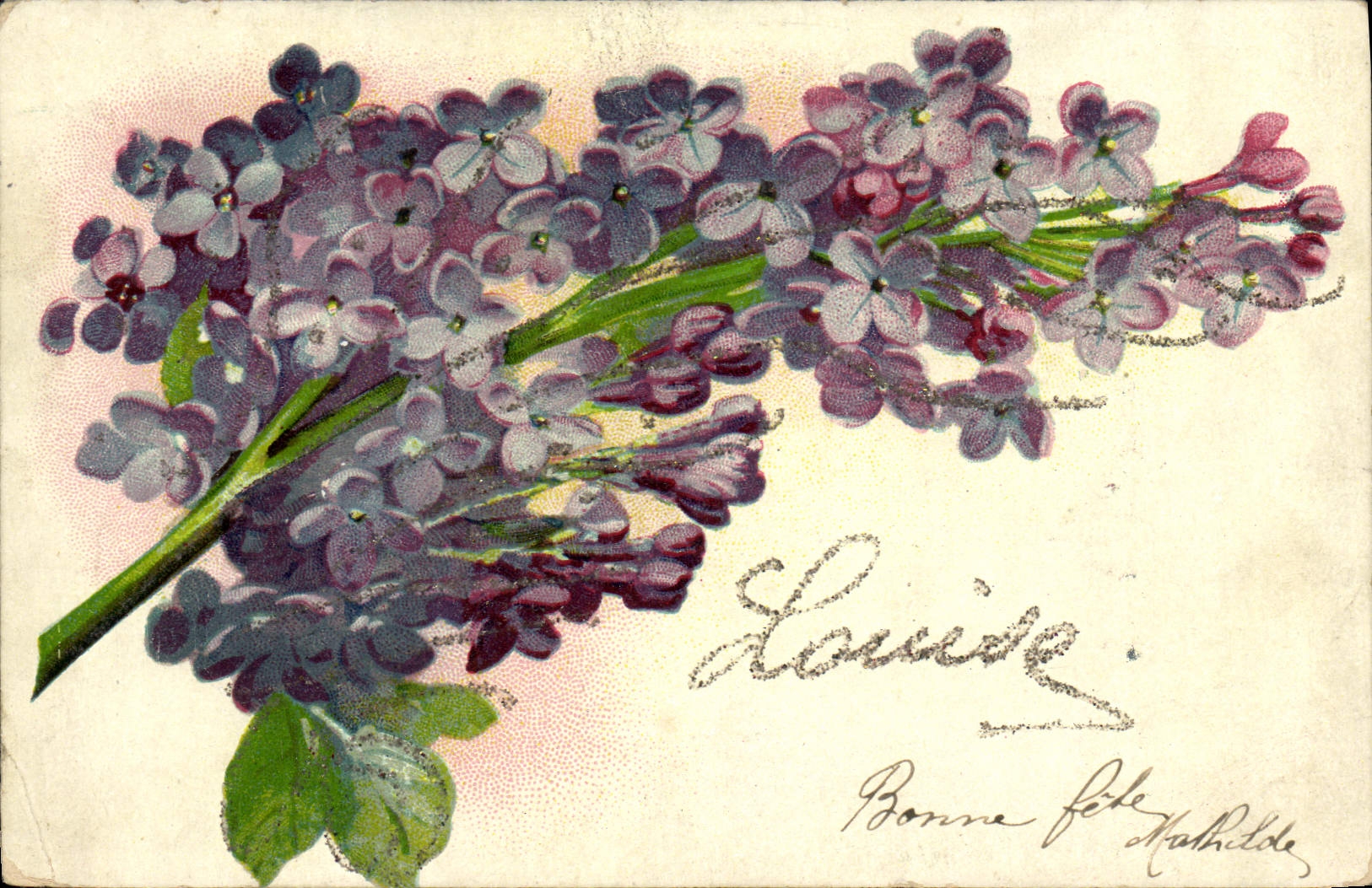 VINTAGE POSTCARD Fantasy Louise First name