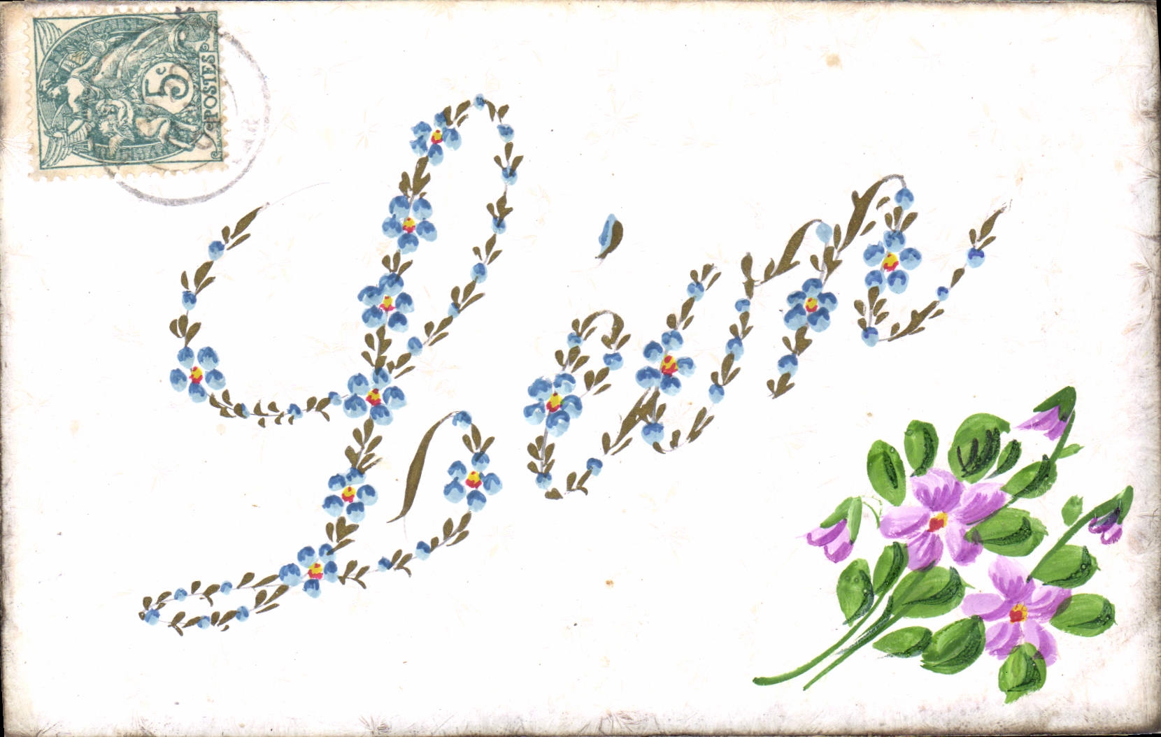 VINTAGE POSTCARD Fantasy Leon First name