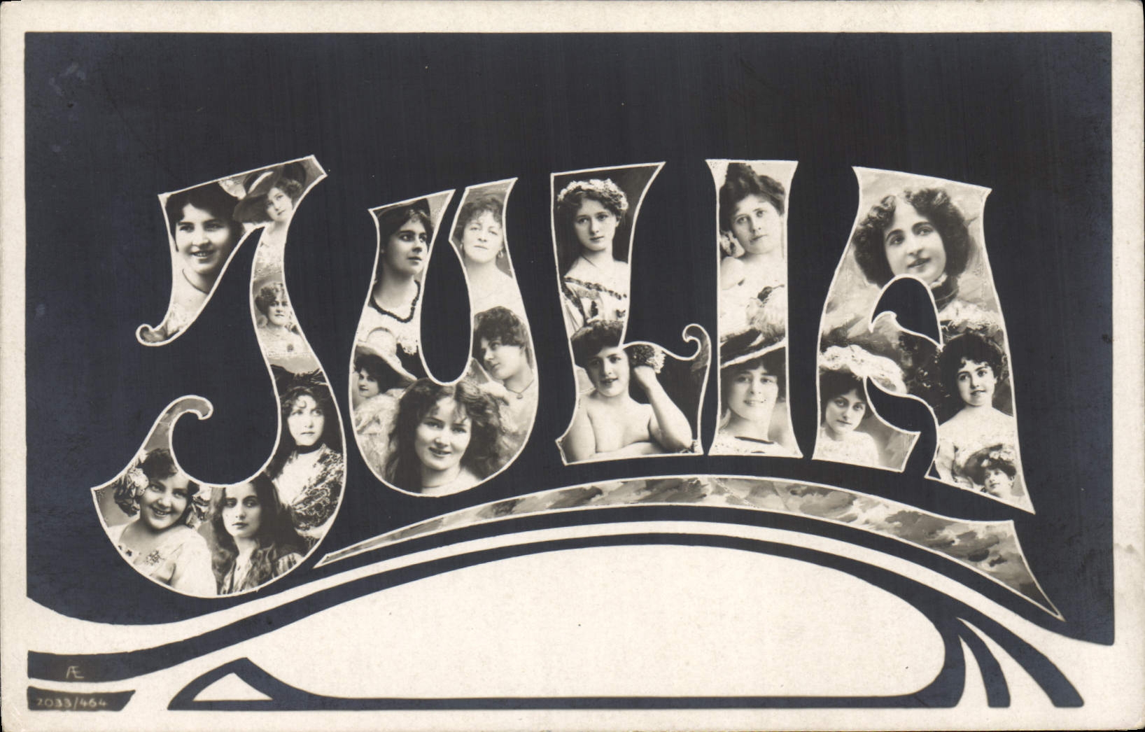 VINTAGE POSTCARD Fantasy Julia First name