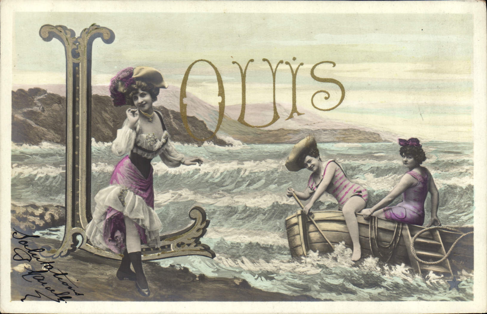 CPA Fantaisie Prenom Louis