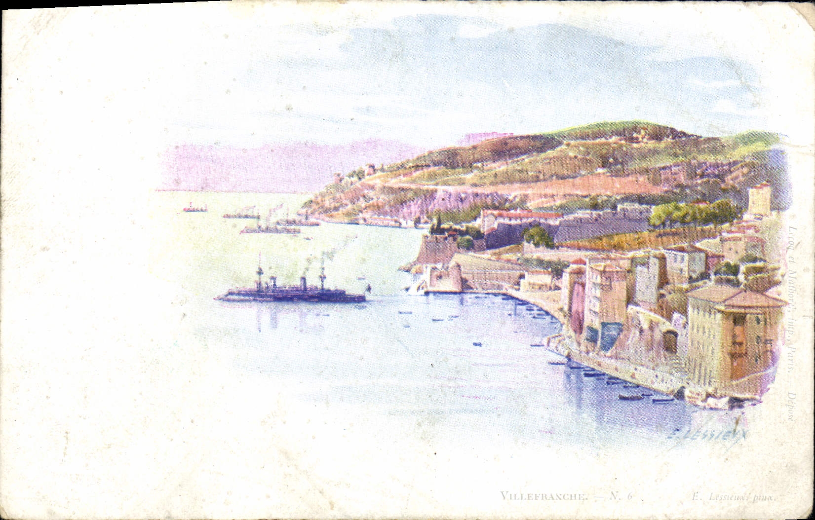VINTAGE POSTCARD Fantasy Illustrator Villefranche Lessieux
