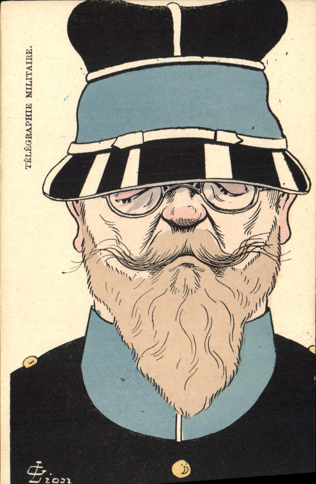 VINTAGE POSTCARD Fantaisie Illustrator G Lion Militaria Soldier Telegraphs military