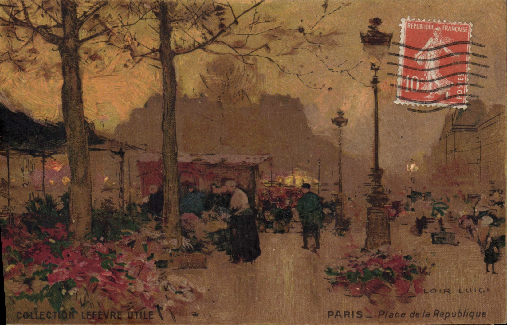 VINTAGE POSTCARD Fantaisie Illustrator Luir Luigi Paris Places Republic