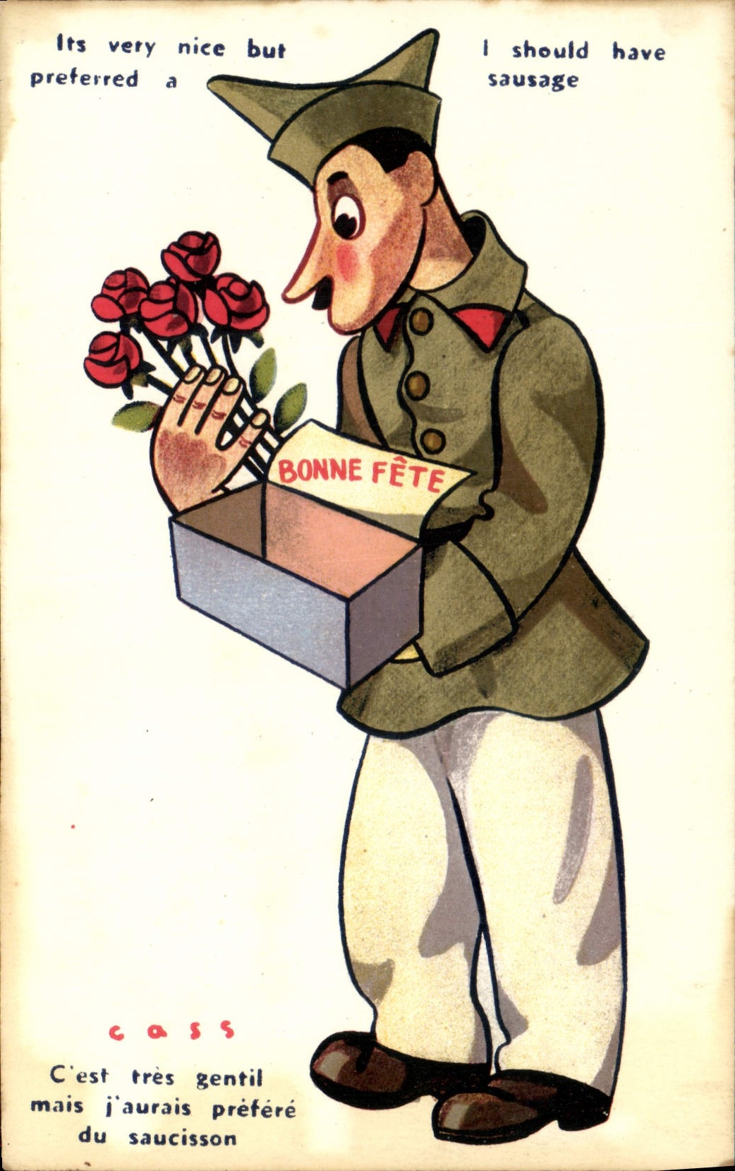 CPA Fantaisie Militaria Cass C'est tres gentil