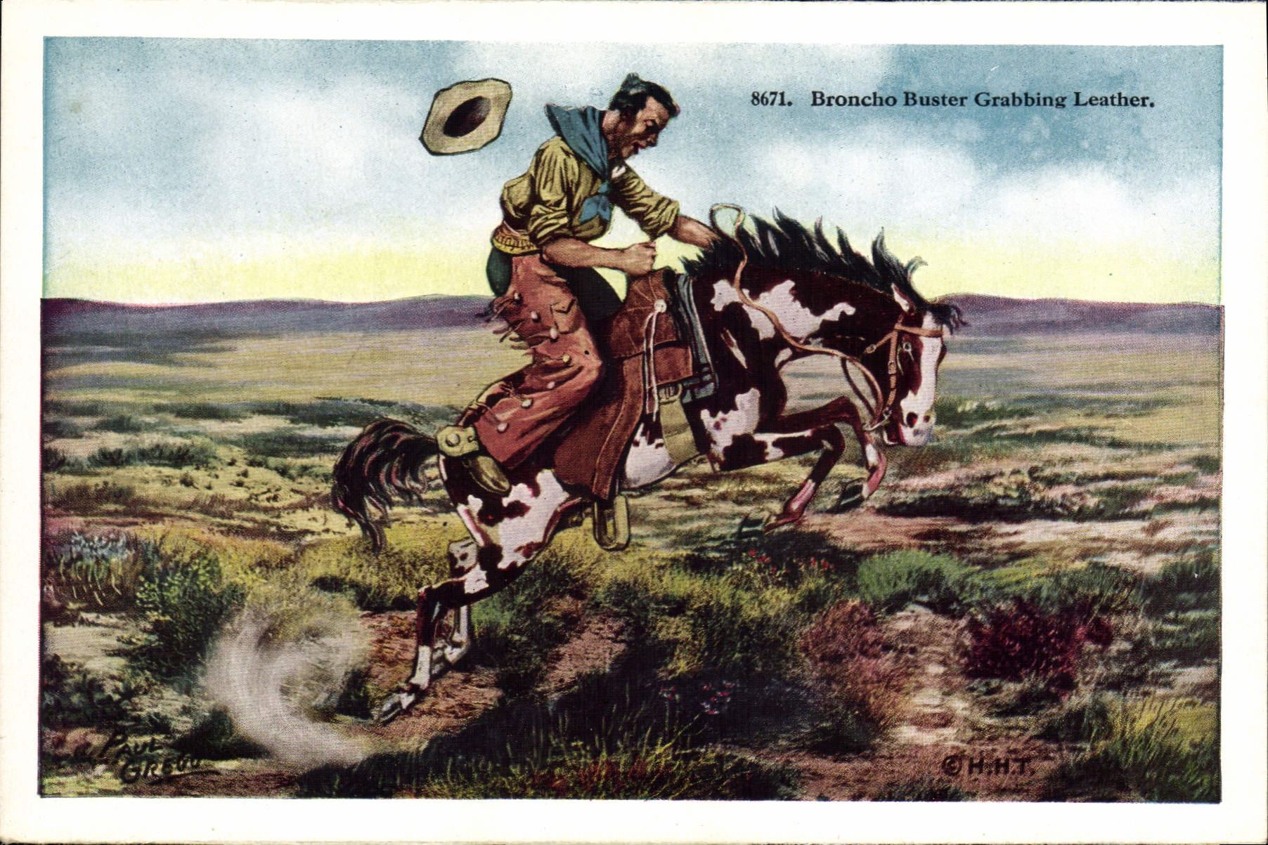 CPA Far West Cow Boy Indiens Rodeo