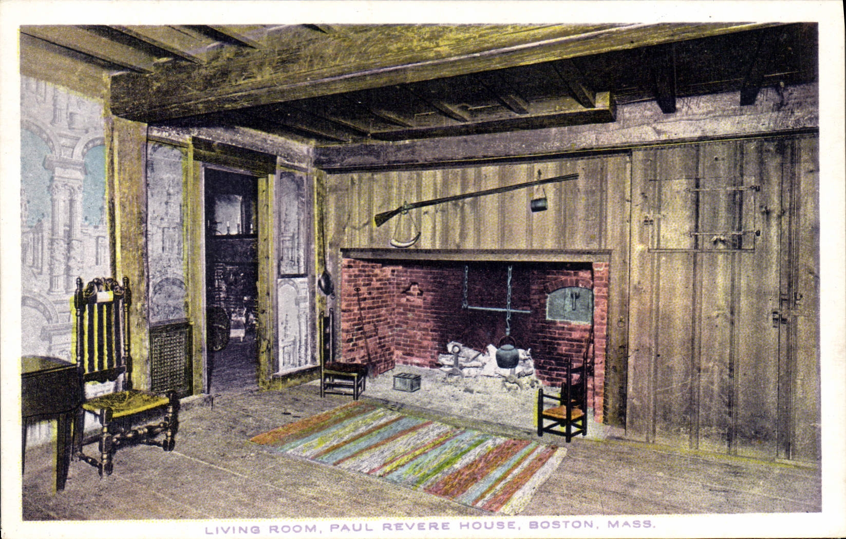 El sitio del oeste lejano Paul de Linving de los indios del muchacho del criado de la vaca de la POSTAL de la VENDIMIA reverencia el cortijo de Boston de la casa