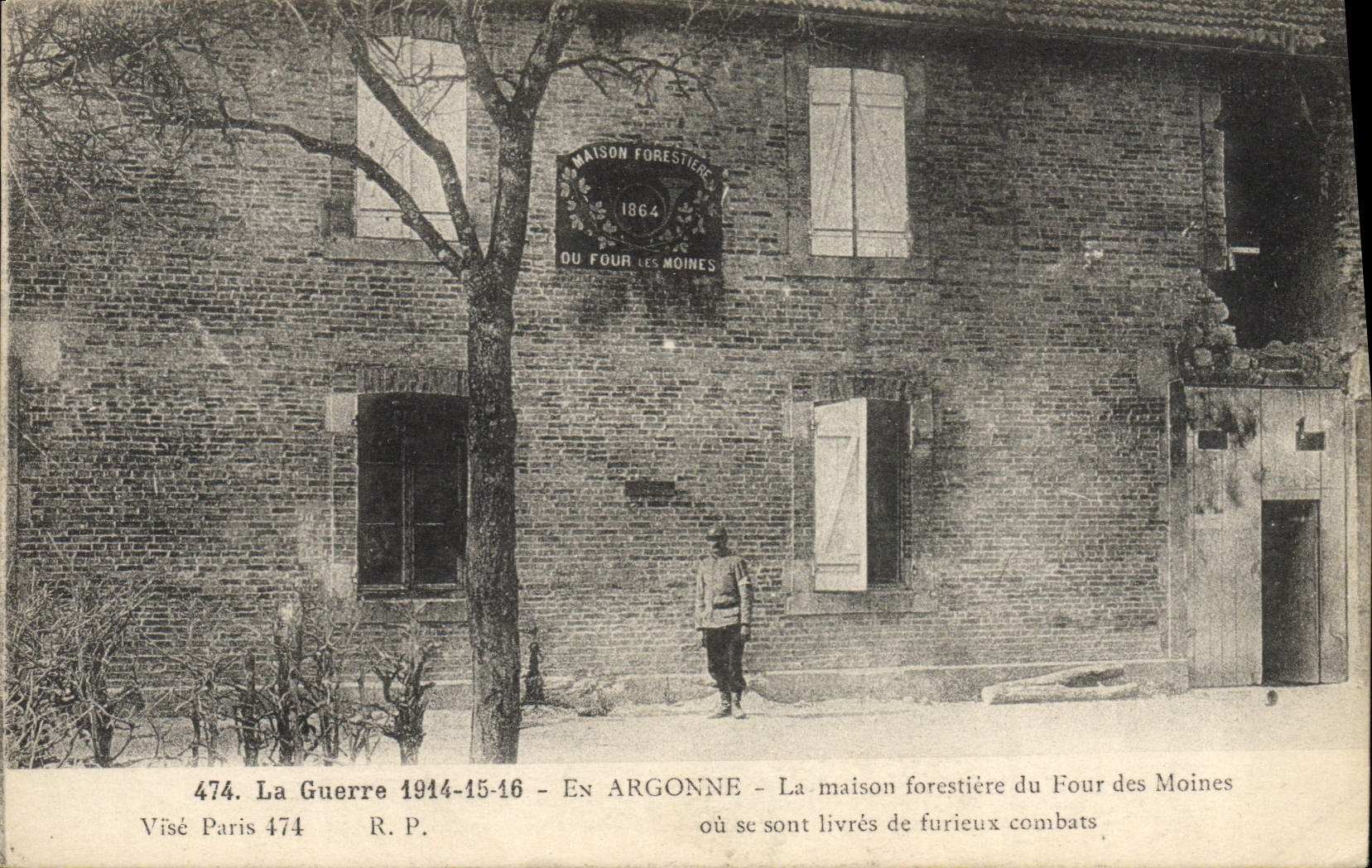 CPA Foret Argonne La Maison forestiere du Four des Moines Militaria