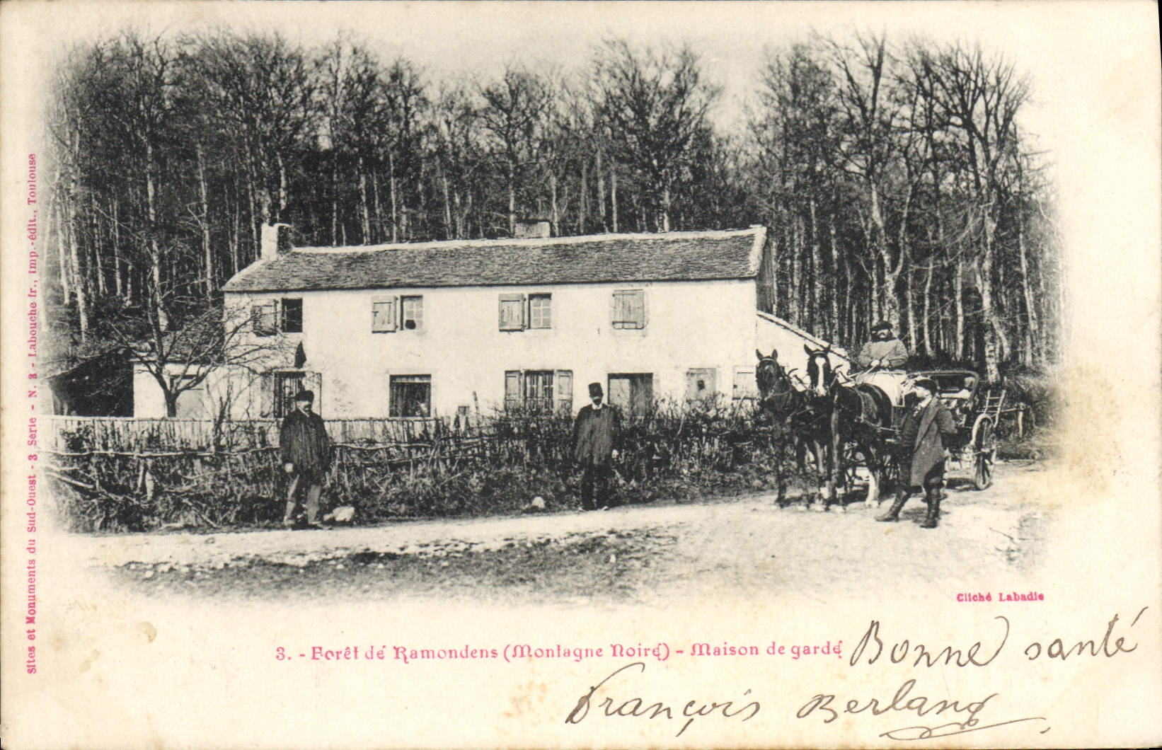VINTAGE POSTCARD Drill of Ramondens Black Mountain House of guard