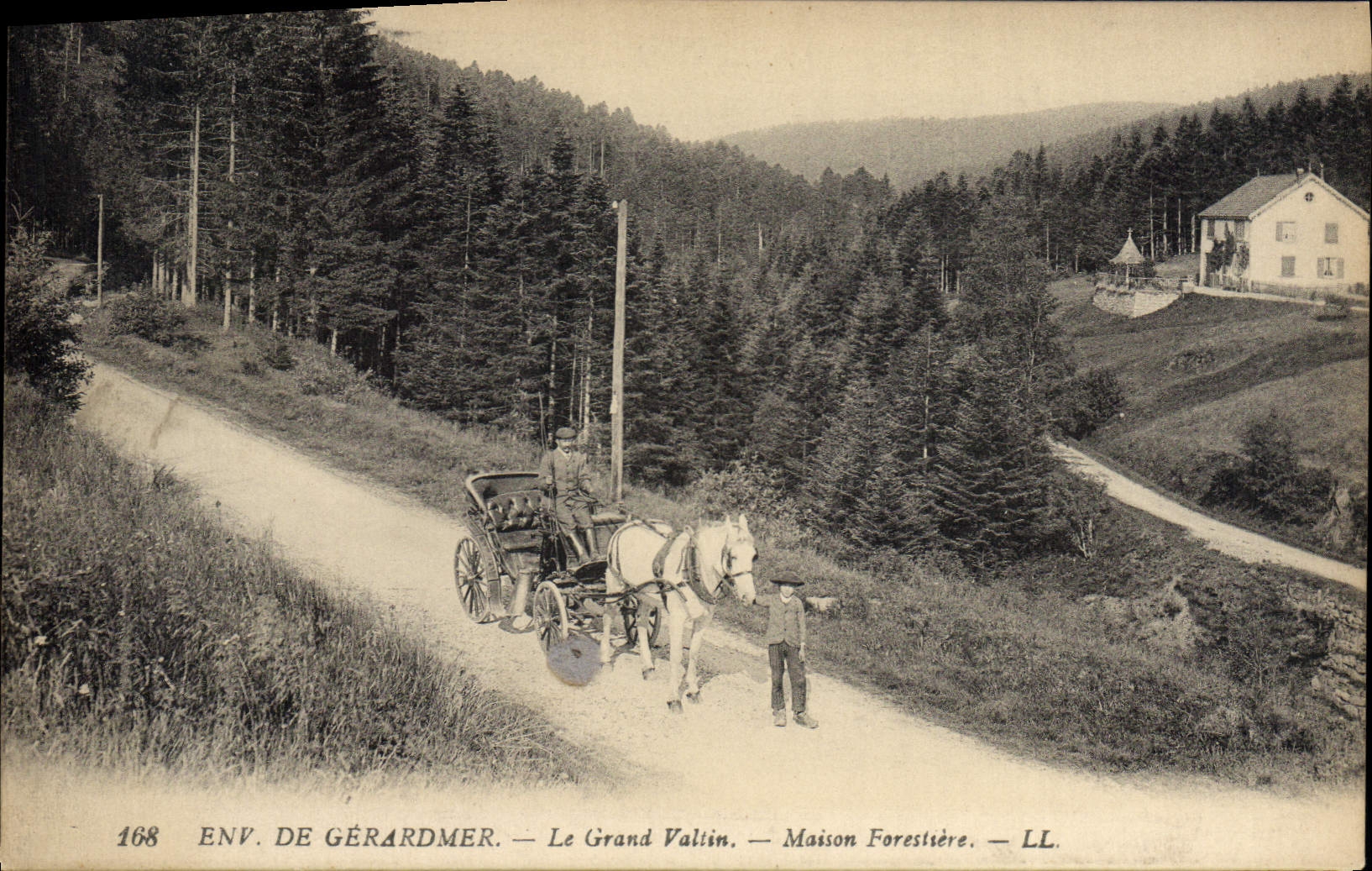VINTAGE POSTCARD Drill Surroundings of Gerardmer the large small valley House forestiere