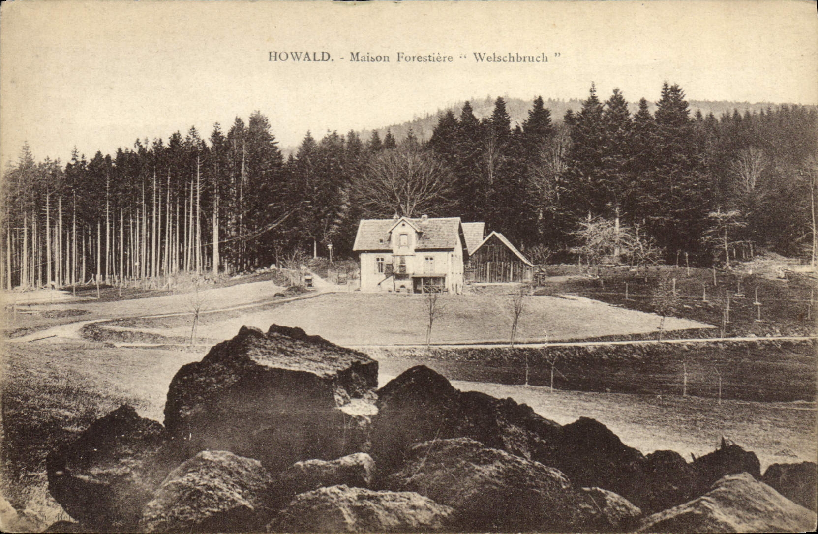 VINTAGE POSTCARD Drill Howald House forestiere Welschbuch