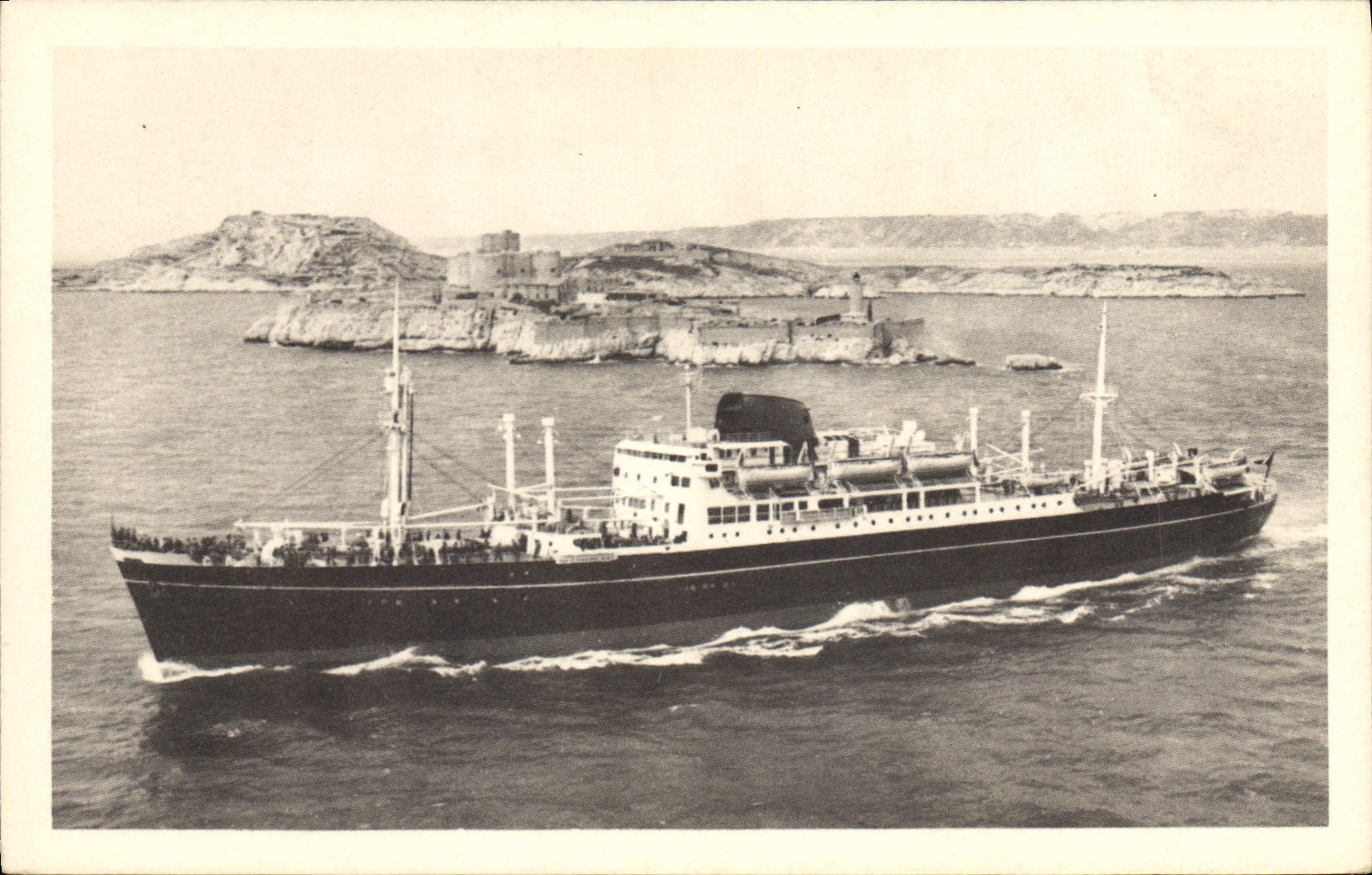 VINTAGE POSTCARD Bateau mixed Steamers Ferdinand of lesseps Pierre Loti bourdonnais It Jean Laborde